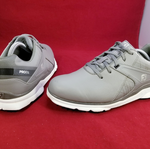 FOOTJOY PRO/SL 53847 SPIKELESS GOLF TEACHER SHOES GRAY SIZE 8 EUC - Picture 3 of 10